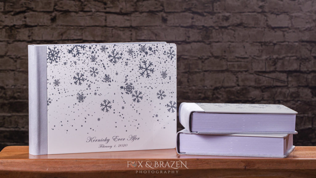 Graphi wedding album with metal cover and with matching companionalbums